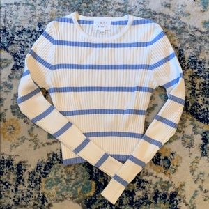 Striped sweater crop top